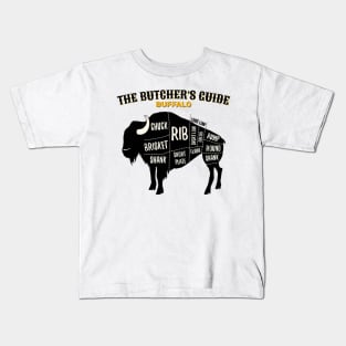 buffalo-cutting-charts-NO-background.png Kids T-Shirt